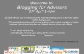 Blogging for Advisors