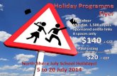 School holiday flyer promotion   july 2014
