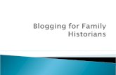 Blogging for family historians