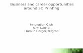 Business and career opportunities around 3D printing
