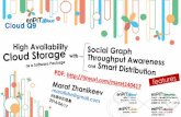 High Availability Cloud Storage as a Software Package with Social Graph, Throughput Awareness, and Smart Distribution Features