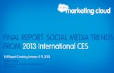 CES 2013 - Final Social Media Data Report