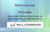Critical First Steps in Opening a Business