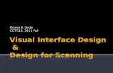 Visual interface design and design for scan
