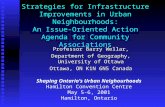 Strategies for Infrastructure Improvements in Urban Neighbourhoods: An Issue-Oriented Action Agenda for Community Associations