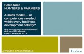 Hunter farmer ....a sales model… or competences needed within every business development activity