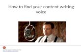 How to find your content writing voice