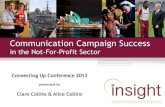 Successfully navigating a communication campaign in the not-for-profit sector - Clare Collins & Alice Collins