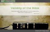 Validity Of The Bible (TiS Version)
