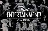 Entertainment of the 1930s