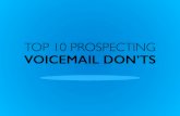 Sales Voicemail Don'ts