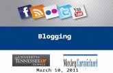 University of Tennessee  - Social Media: Blogging