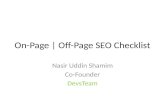 On-Page & Off-Page SEO Check List