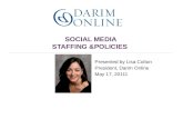 Social Media Staffing and Policies