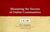Measuring The Success Of Online Communities, Dave Linabury, Nov 4, 09