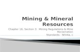 Unit 4 ch 16 s3  mining regulations & mine reclamation