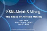 The State of African Mining - Chris Hinde, SNL Metals & Mining