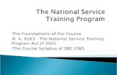 A. the national service training program