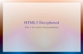 Html5 deciphered - designing concepts part 1