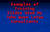 PowerPoint Training Slides Used By John Woon Latex Consultants