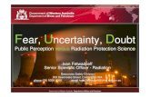 Fear, uncertainty, doubt. public perception versus radiation protection science  fetwadjieff