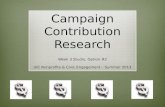 Campaign Contribution Research