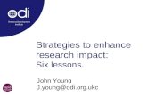 Strategies to enhance research impact: Six lessons