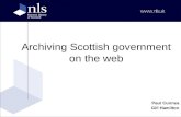 Archiving Scottish Government on the web