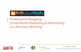 Briefing on Professional Blogging, Social Media Marketing and Advertising as a Business