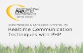 Realtime Communication Techniques with PHP