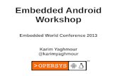 Embedded Android Workshop at Embedded World Conference 2013