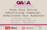Online Advertising Theatre; Know Your Online Advertising Campaign, Understand Your Audience