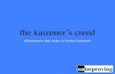 the kaizener's creed