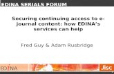 Securing continuing access to ejournal content