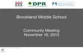 Brookland Middle School Community Meeting (November 16, 2013)