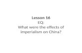 EFFECT OF IMPERIALISM TO CHINA