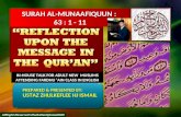 Reflection Quran Surah Munafiqun(63)I