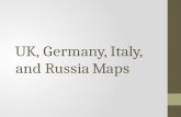 Uk, germany, italy, and russia maps