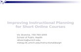 Improving instructional planning for short online courses
