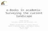 e-Books in academia: Surveying the current landscape