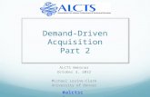 Demand-Driven Acquisitions, Part 2