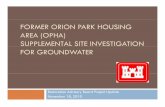 OPHA Supplemental Site Investigation for Groundwater