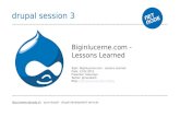 Drupal session 3 - biginlucerne.com - lessons learned