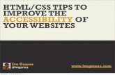 HTML/CSS tips to improve the accessibility of your websites