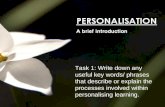 Personalisation Task 1
