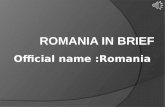 Romania in brief