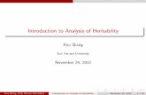 Introduction to analysis of heritability
