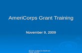 Ameri Corps Grant Training Presentation
