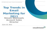 10 trends of 2011 for your success in email marketing mobiles, tablets, social networking, positioning, cloud services, APIs and automations.
