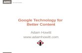 Google Tech For Better Content